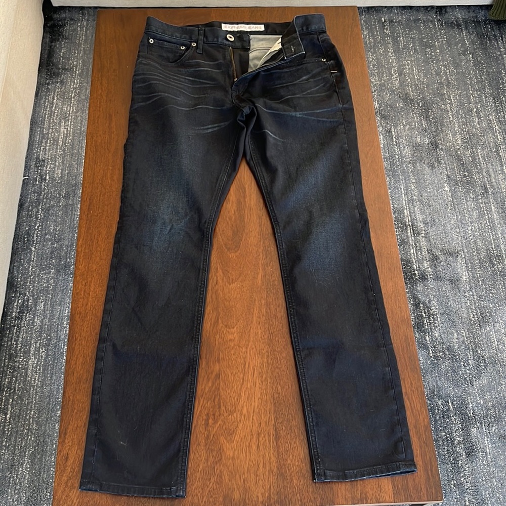 Express Men’s Skinny Fit Dark Alec Jeans 32x32